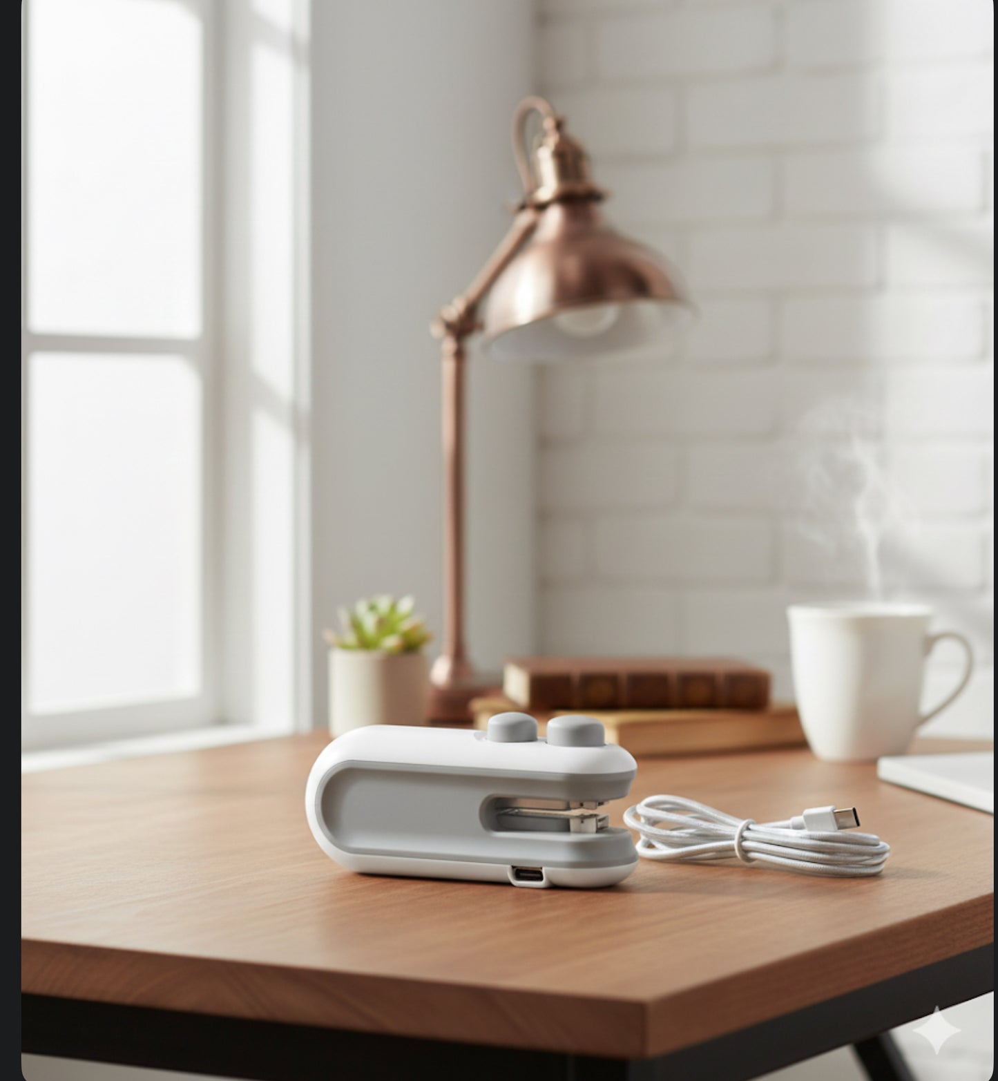 Portable Mini Sealer, 2 in 1 Heat Sealer for Snacks, Home USB Rechargeable Sealer Vacuum Sealer, Snacks Plastic Bag Heat Sealer